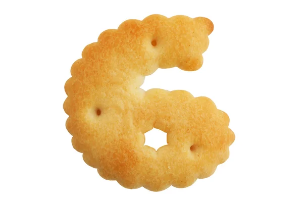 Biscoitos biscoitos em uma figura seis — Fotografia de Stock