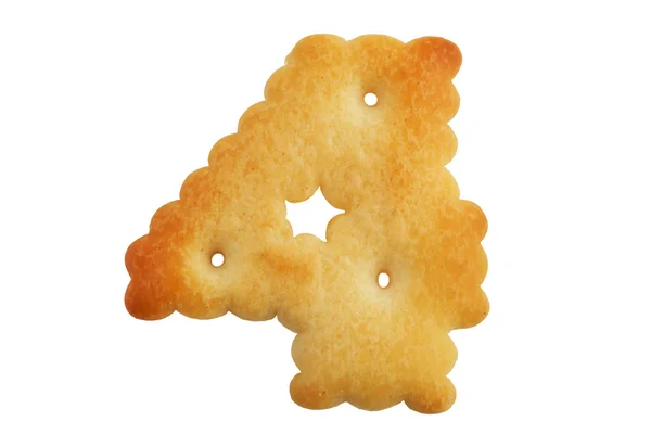 Cookies crackers in een figuur vier — Stockfoto