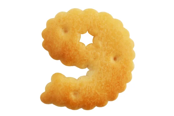 Cookies crackers in een figuur negen — Stockfoto
