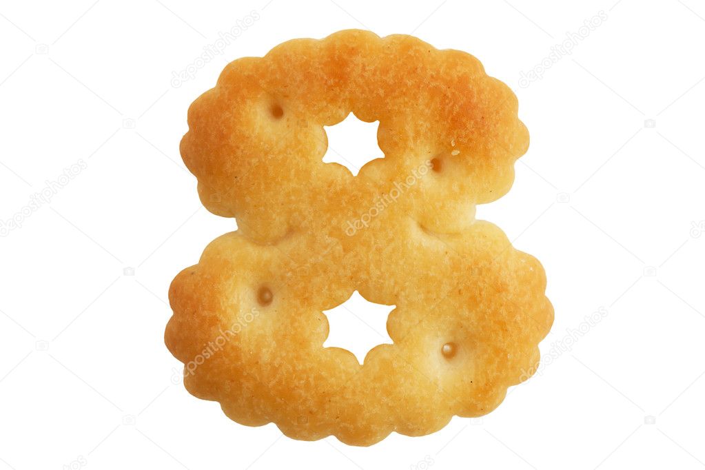 Cookies crackers in a figure eight