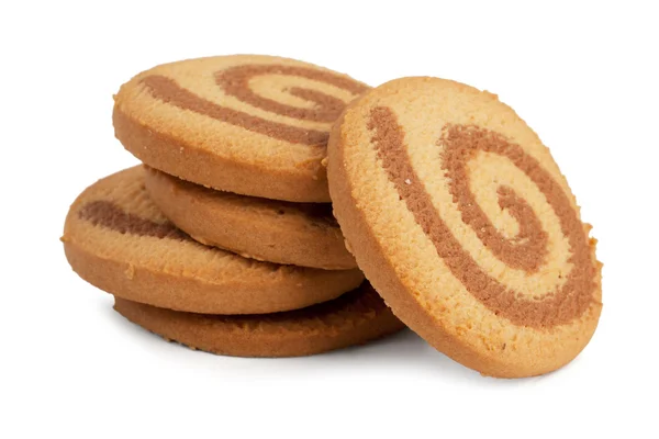 Kleine stapel van Oranje ronde cookies — Stockfoto