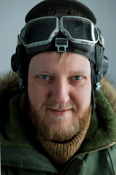 年轻的极地飞行员 — 图库照片