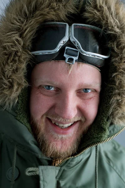 Em capacete polar — Fotografia de Stock