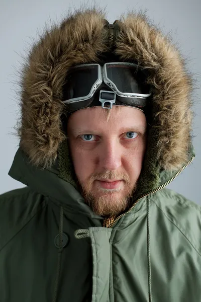 Yeşil bir ceket, Polar — Stok fotoğraf