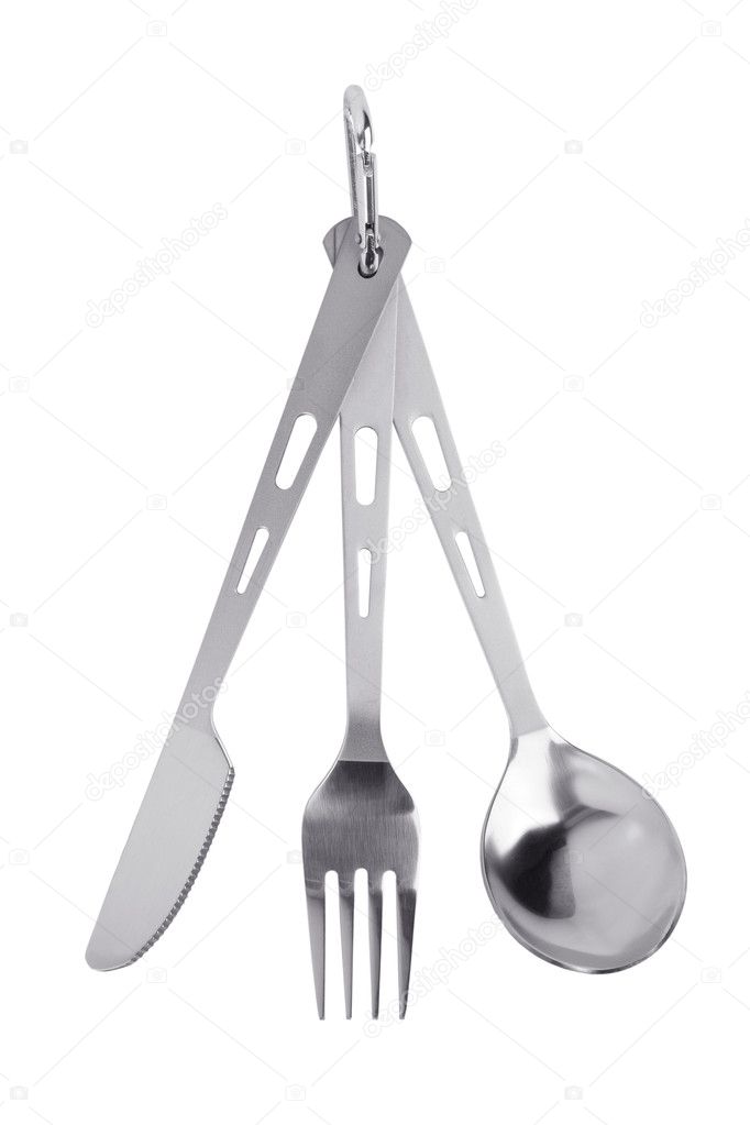 Travel set of forks, spoons and knives