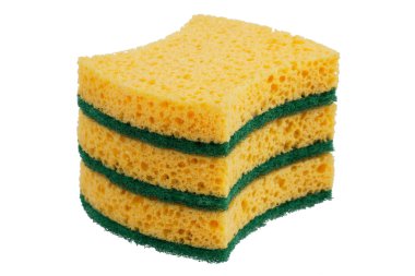 Stack of sponges for washing dishes clipart