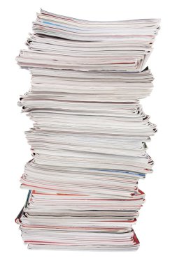 The high stack of old magazines clipart