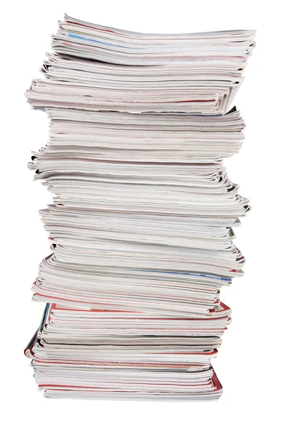 The high stack of old magazines — Stock Photo, Image