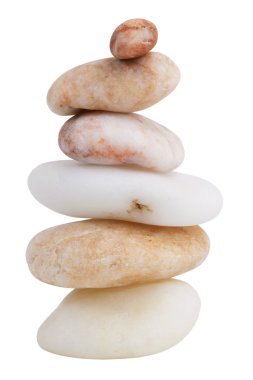 Stack of different smooth river stones clipart