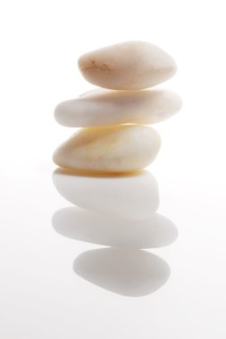 Stack of white smooth stones clipart