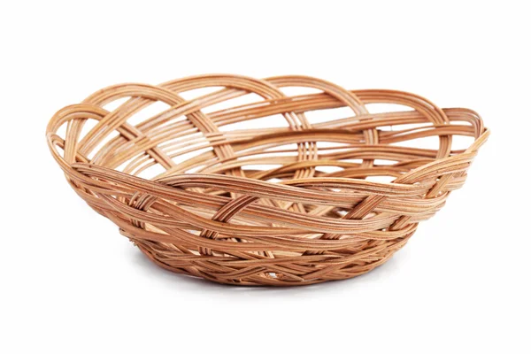 パンや果物の枝編み細工品バスケット — ストック写真
