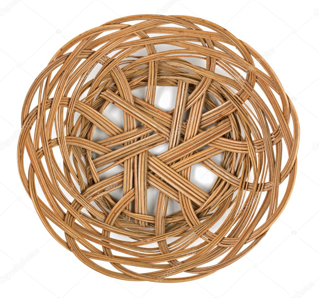 Wicker brown basket of bread or fruit