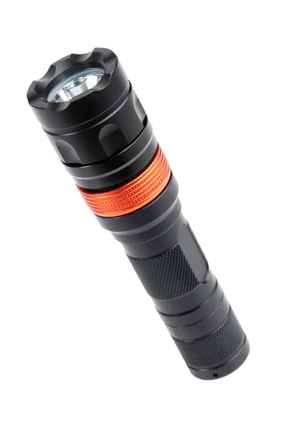 Small black compact flashlight — Stock Photo, Image