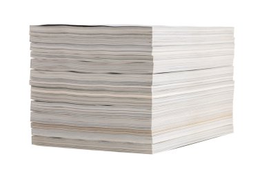 Neatly folded stack of magazines clipart