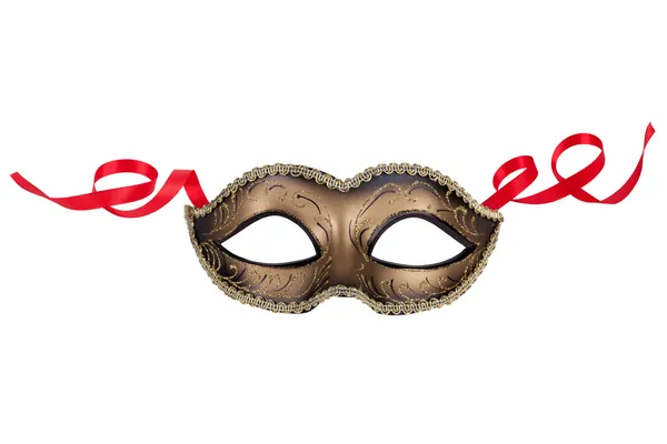 Dekorativní Karneval maska černá a zlatá — Stock fotografie