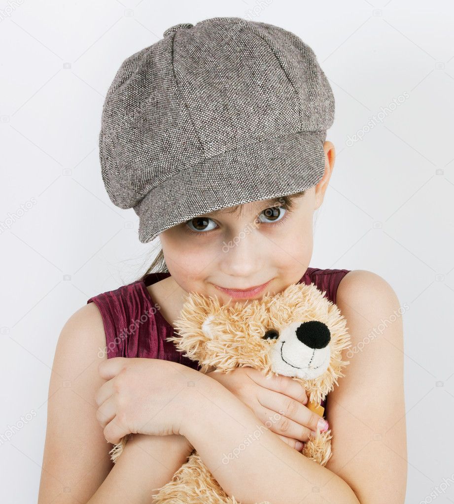 Girl in a gray cap