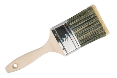 The wide wooden paint brush clipart