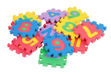 Children's mosaic of numbers clipart