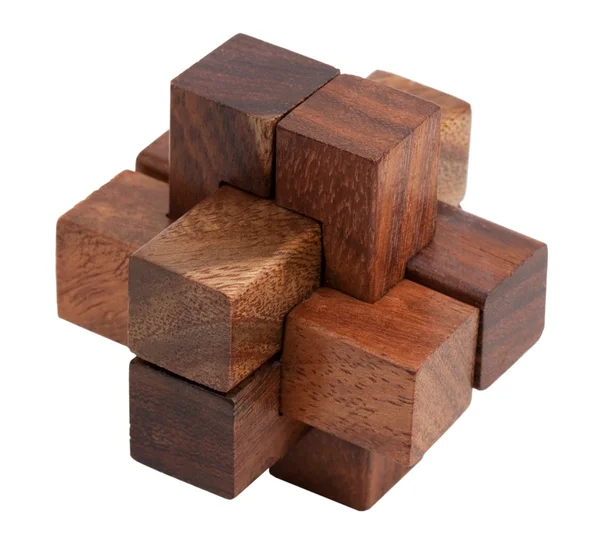 stock image Puzzle of the wooden blocks