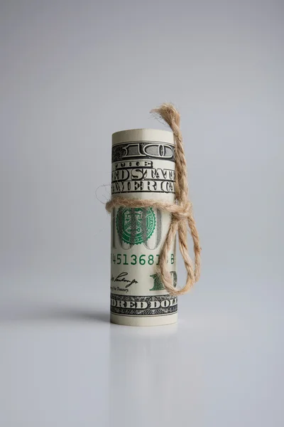 Rolou em um rolo do dólar dos EUA — Fotografia de Stock
