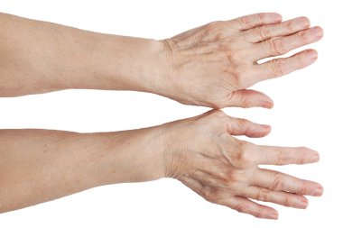 The hands of an old man clipart