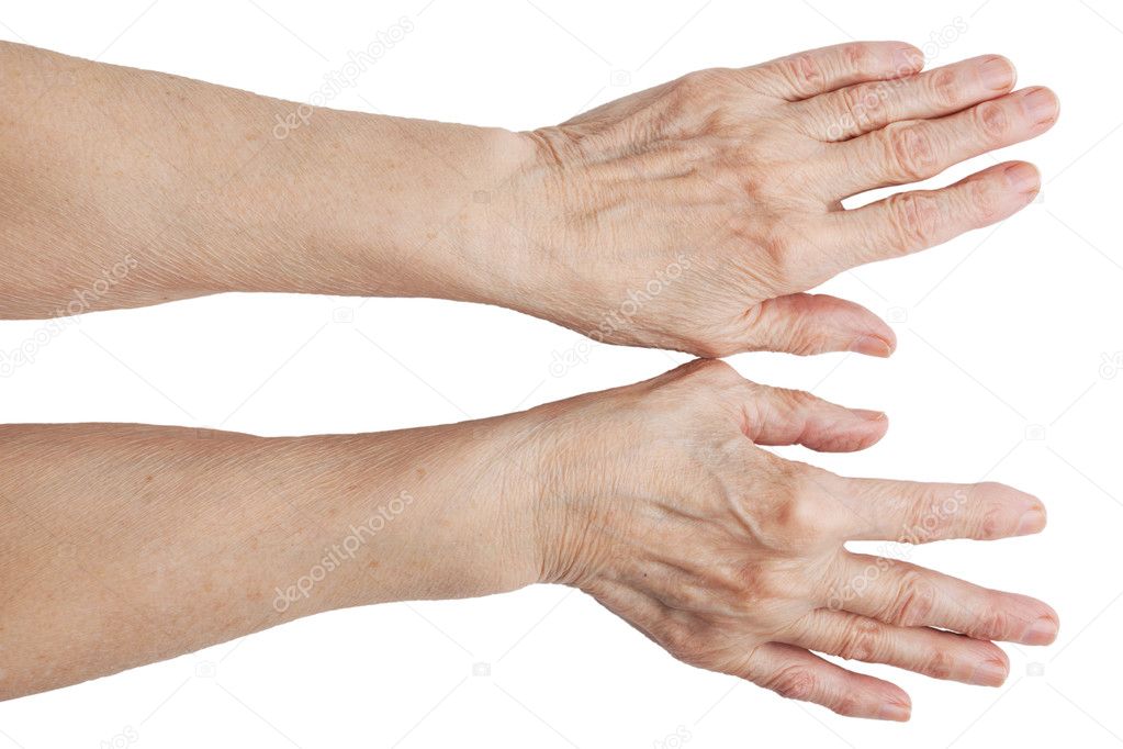 The hands of an old man