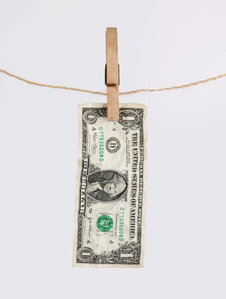 The dollar bill is dried — Stock Photo, Image