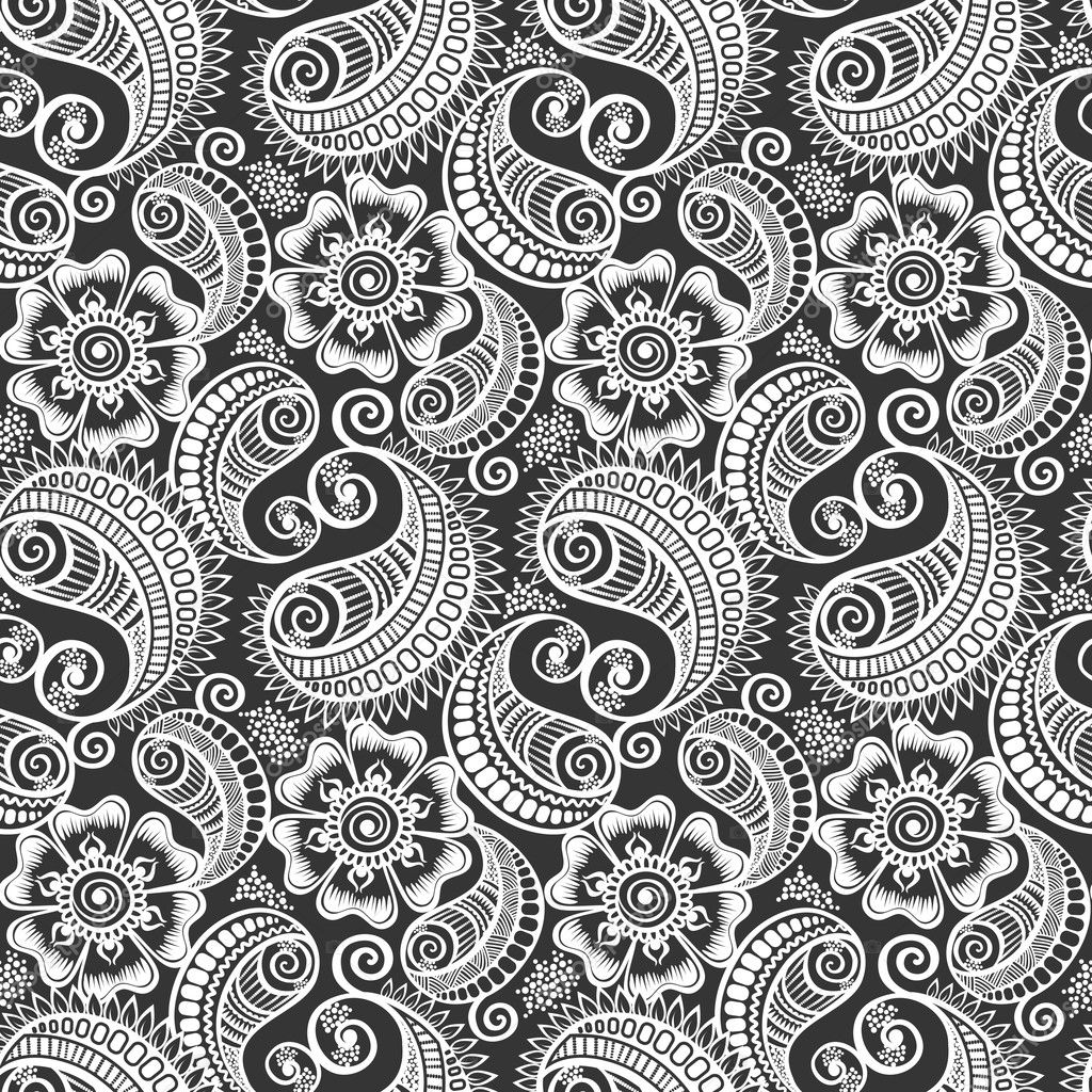 Seamless elegant paisley pattern — Stock Vector © OlgaLIS #10040516