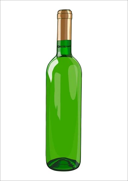 Bottiglia verde — Vettoriale Stock