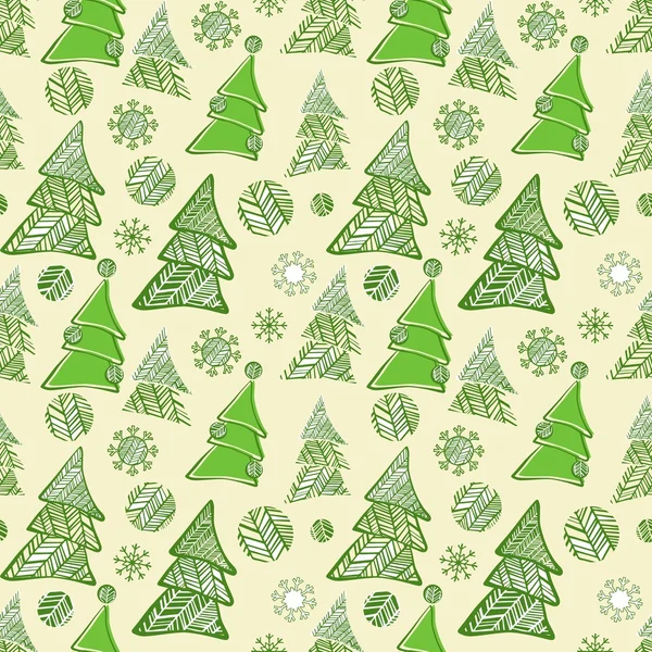 Seamless pattern of christmas trees — Stock Vector