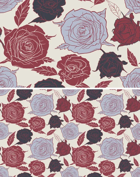 无缝的玫瑰 — 图库矢量图片