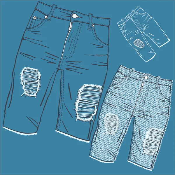Wytarty jeans — Wektor stockowy