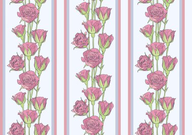 Seamless roses wallpaper clipart