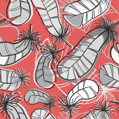 Seamless pattern of feathers clipart