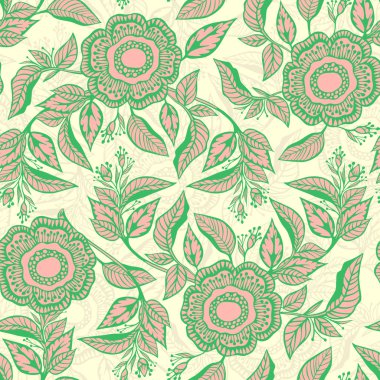 Seamless floral pattern clipart