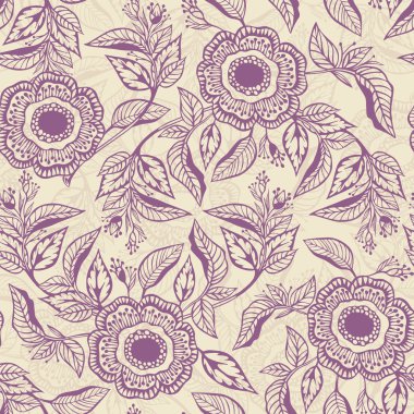 Seamless floral pattern clipart