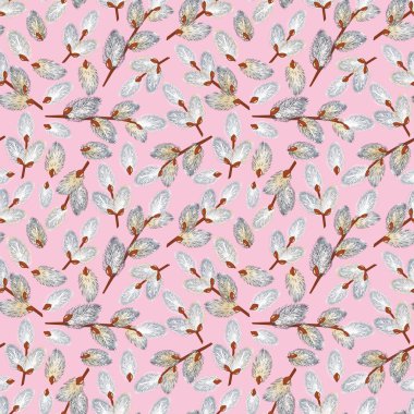 Easter willow seamless clipart