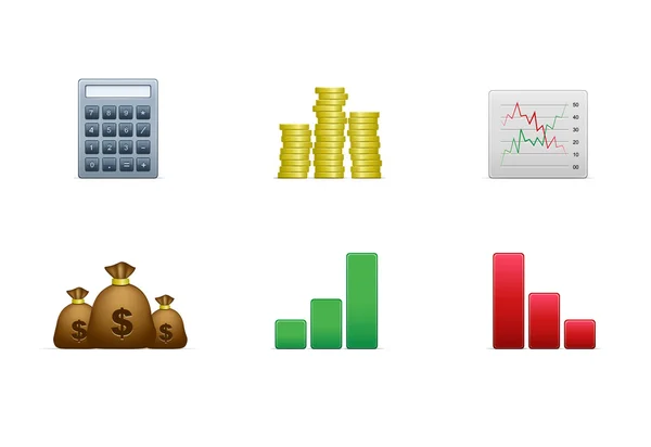 Bookkeeping icon set — Stock Vector