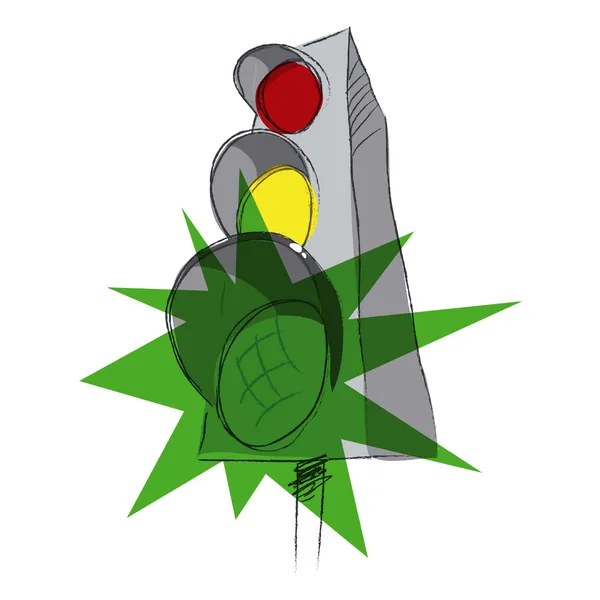 Zelený semafor — Stockový vektor