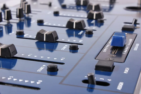 Pannello di controllo mixaggio audio — Foto Stock