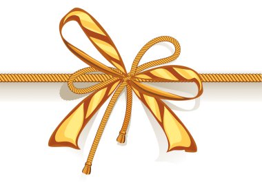 Bow of the jute rope clipart