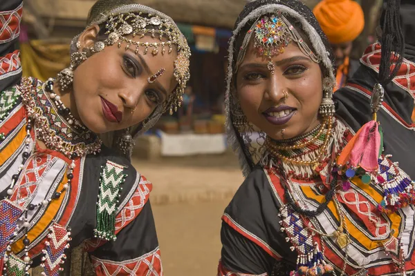 Rajasthani tribal dansers Stockfoto