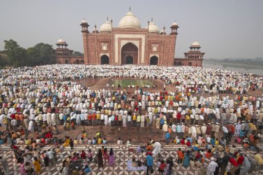 Religious Festival at the Taj Mahal clipart