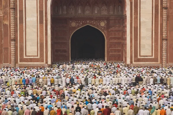Worshiping at the Taj Mahal — Stock Photo, Image