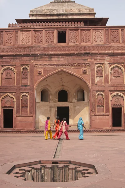 stock image Visitors at the Red Fort