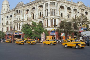 Busy Road Junction In Calcutta clipart