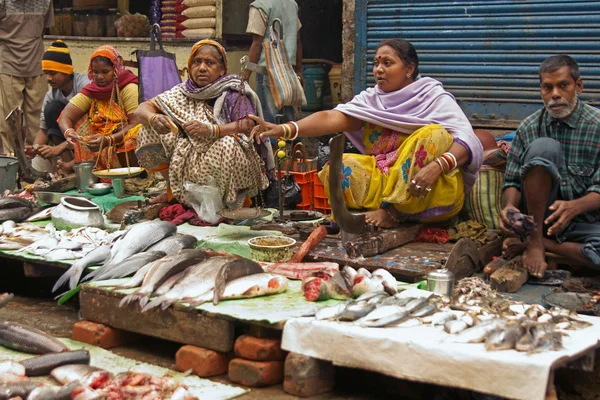 Calcutta vismarkt — Stockfoto