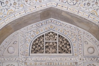 Inlaid Marble Decorating the Taj Mahal clipart