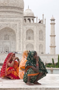 Color at the Taj Mahal clipart