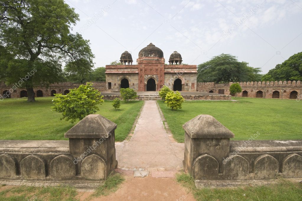 Ancient Mosque in Formal Gardens